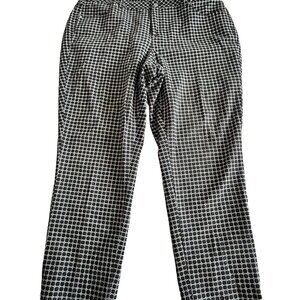 Talbots W-Heritage Women's 20W Slim Ankle Black and White Pants